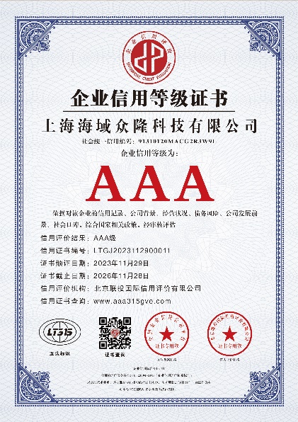 Enterprise Credit Rating Certificate